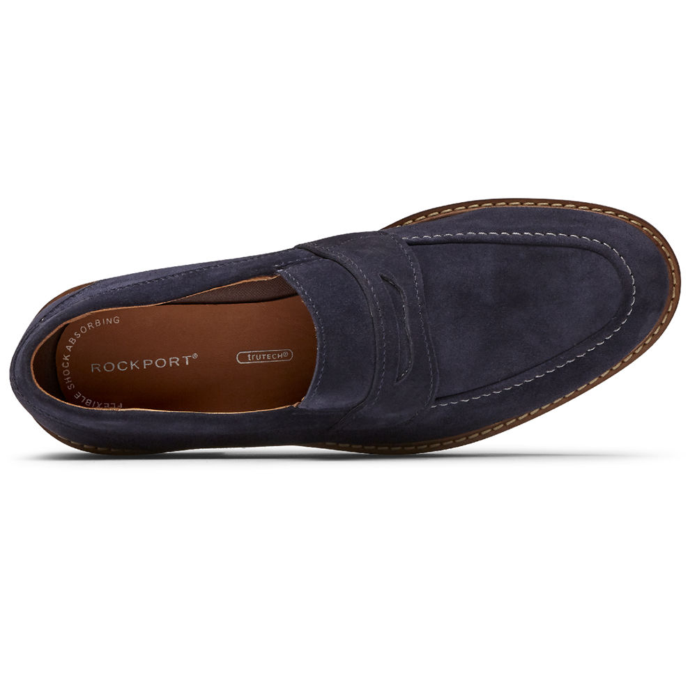 Rockport Loafers For Mens Navy - Kenton Penny - BG2158406